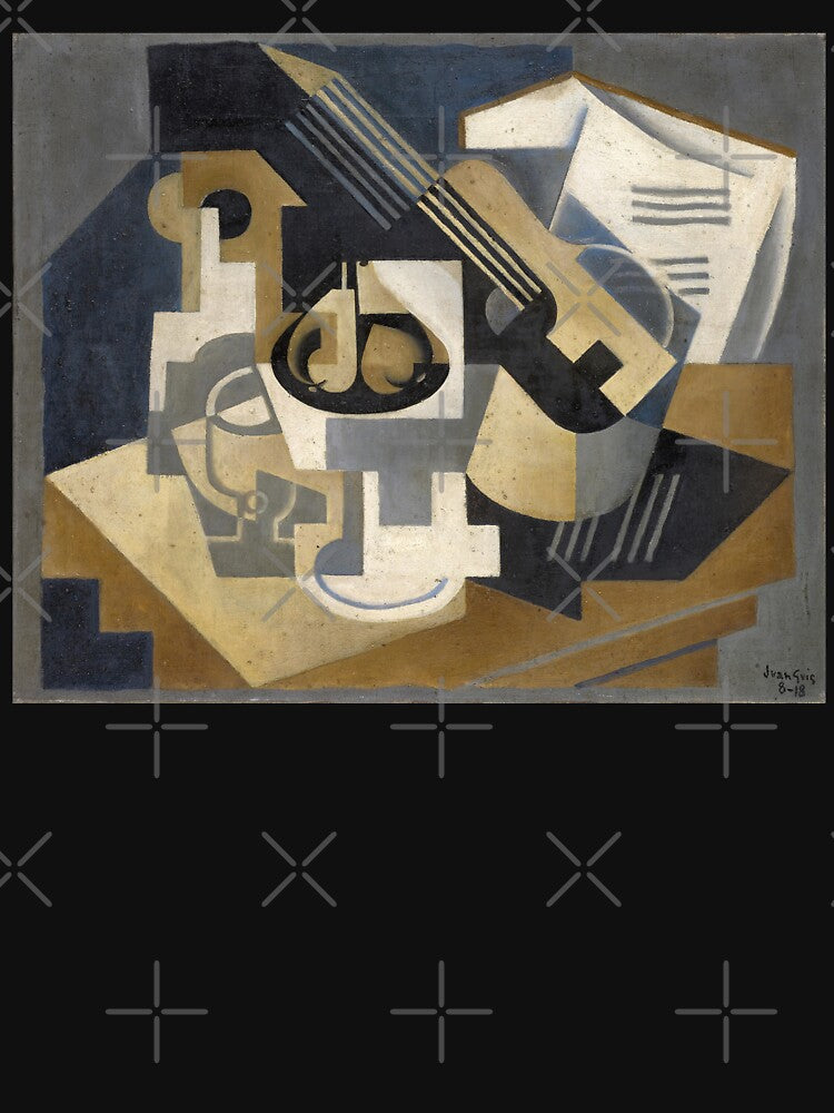Juan Gris Guitar and Fruit Bowl on a Table - Guitar and Fruit Bowl by TeeARTHY
