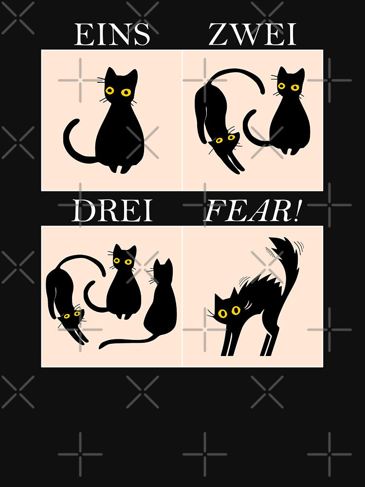 Learn German with Cats: Eins Zwei Drei FEAR – Funny Language Meme by Groenendijk