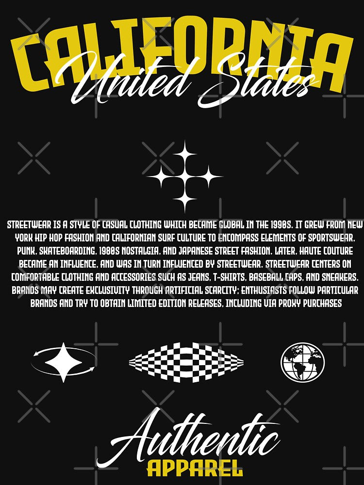 California United States Streetwear by NF Designs Studio DTF