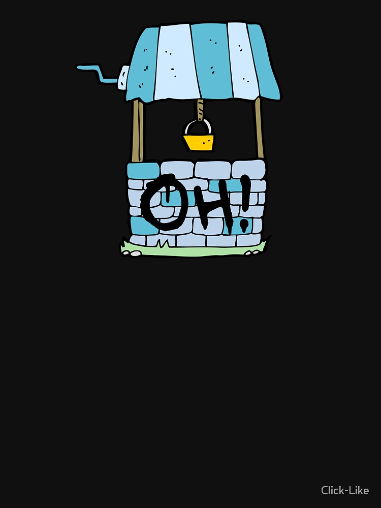 Oh Well Pun, Oh in graffiti on a blue funny water well by Click-Like