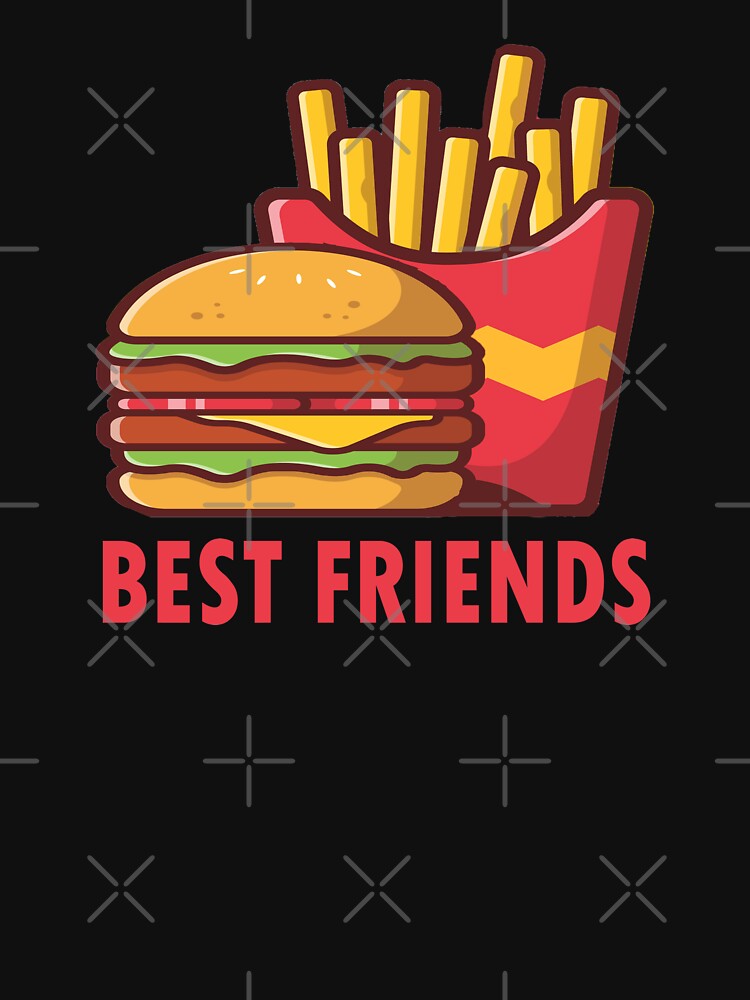 Burger And Fries Are Best Friends by NewPrint