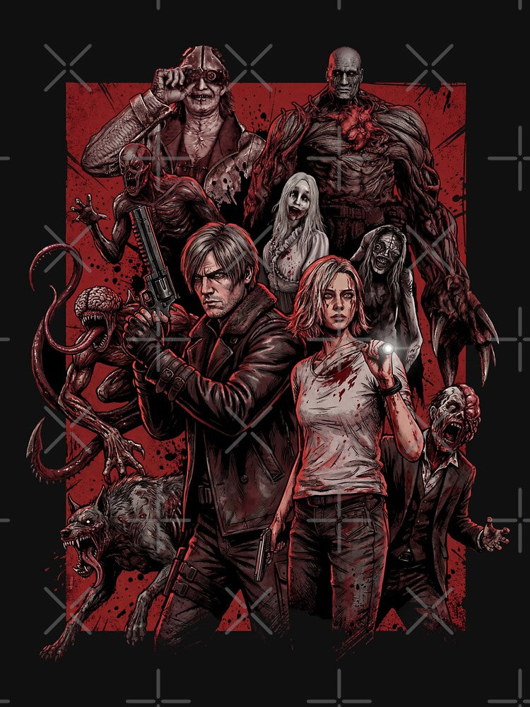 Grace Ashcroft Leon Kennedy Resident Evil Requiem Grunge Enemies Design by Senpaiwaves