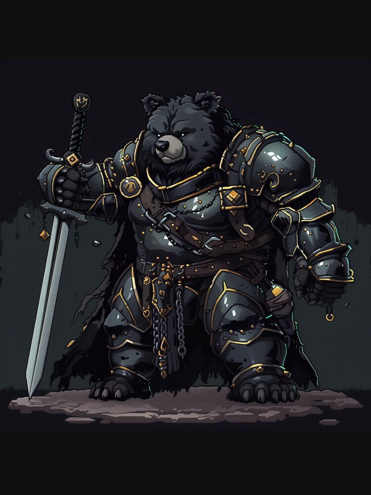 Bear Knight Pixel Art by Kaos-Bit