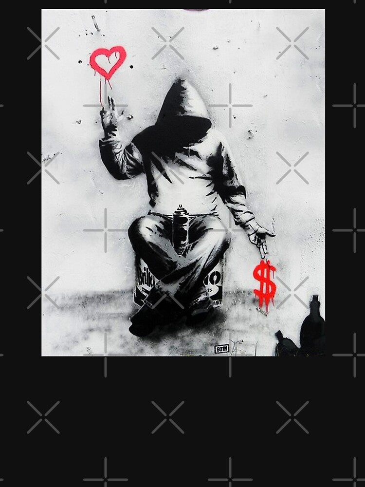 Love Over Money Banksy by Teecha