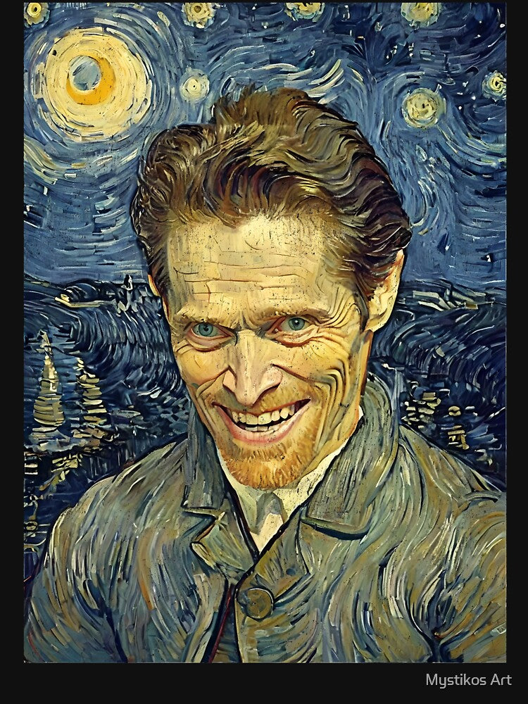 Willem Dafoe Van Gogh Style Portrait by Mystikos Art