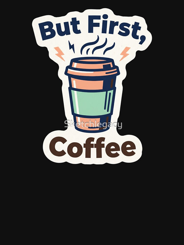 But First Coffee Cute Travel Cup by Sketchlegacy