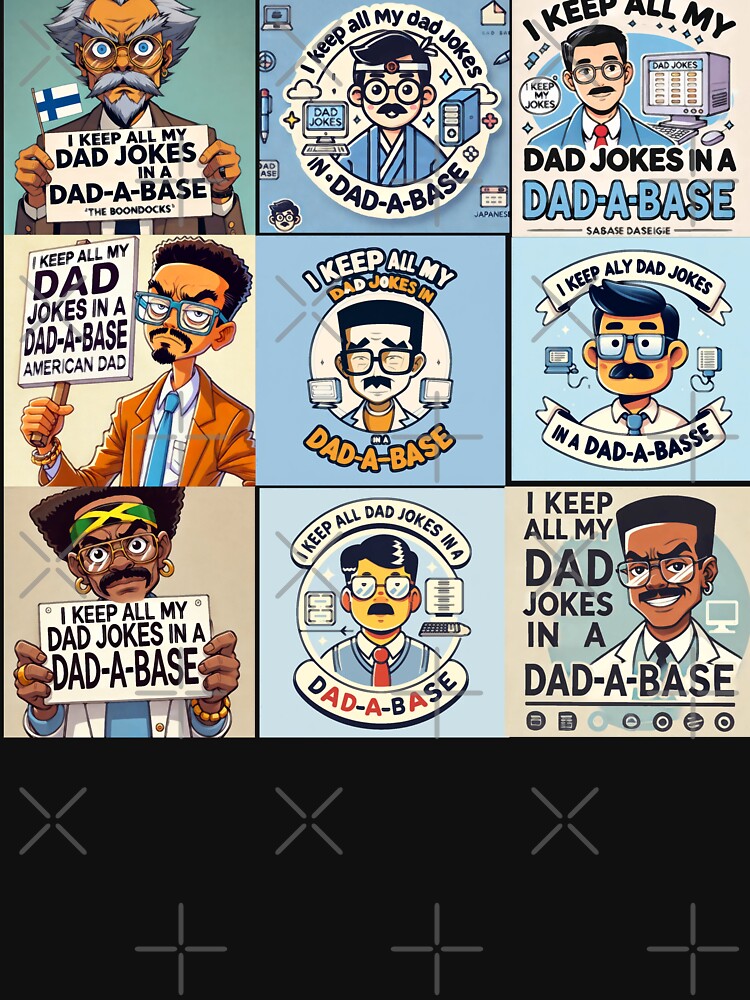 I Keep All My Dad Jokes in a Dad-a-Base - Funny Dad Joke Design by KriticalDesigns