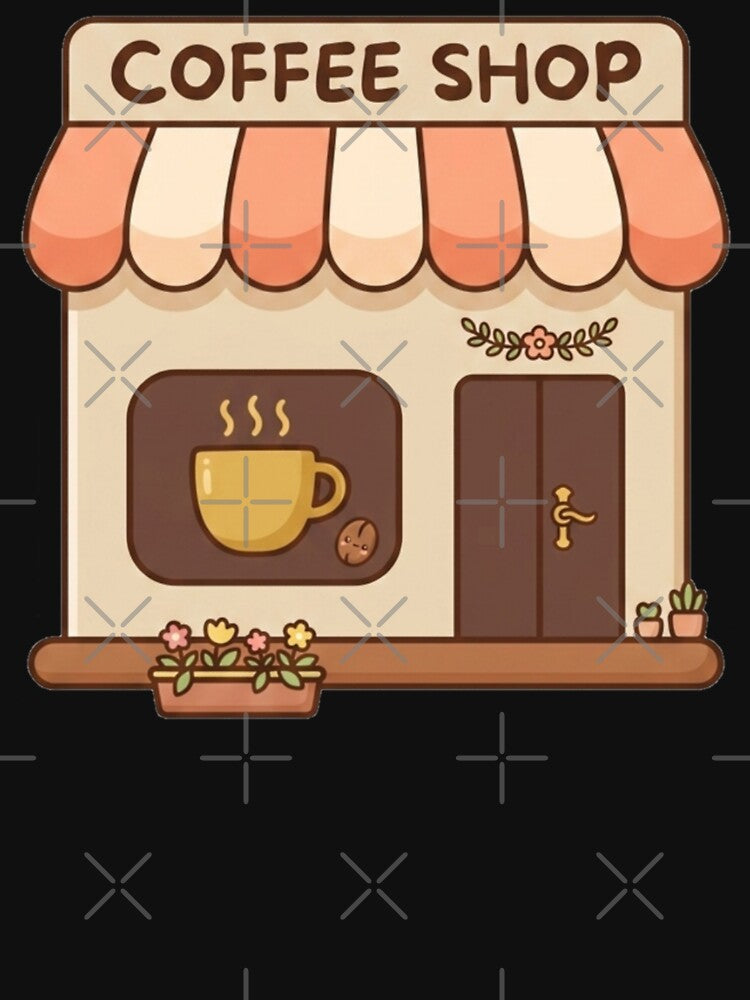 Cute Minimalist Coffee Shop Icon by Shape Snip Studio