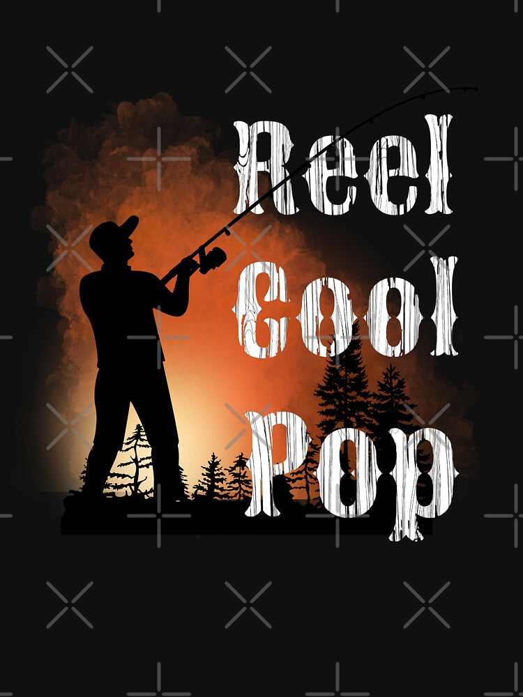 Reel Cool Pop Funny Fishing Lover Papa Tee by Poman9810