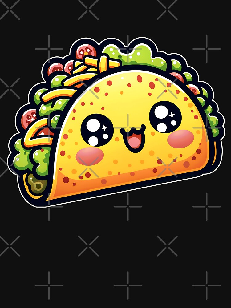 Adorable Fiesta - Kawaii Taco Delight Tee by DesignDoodleArt