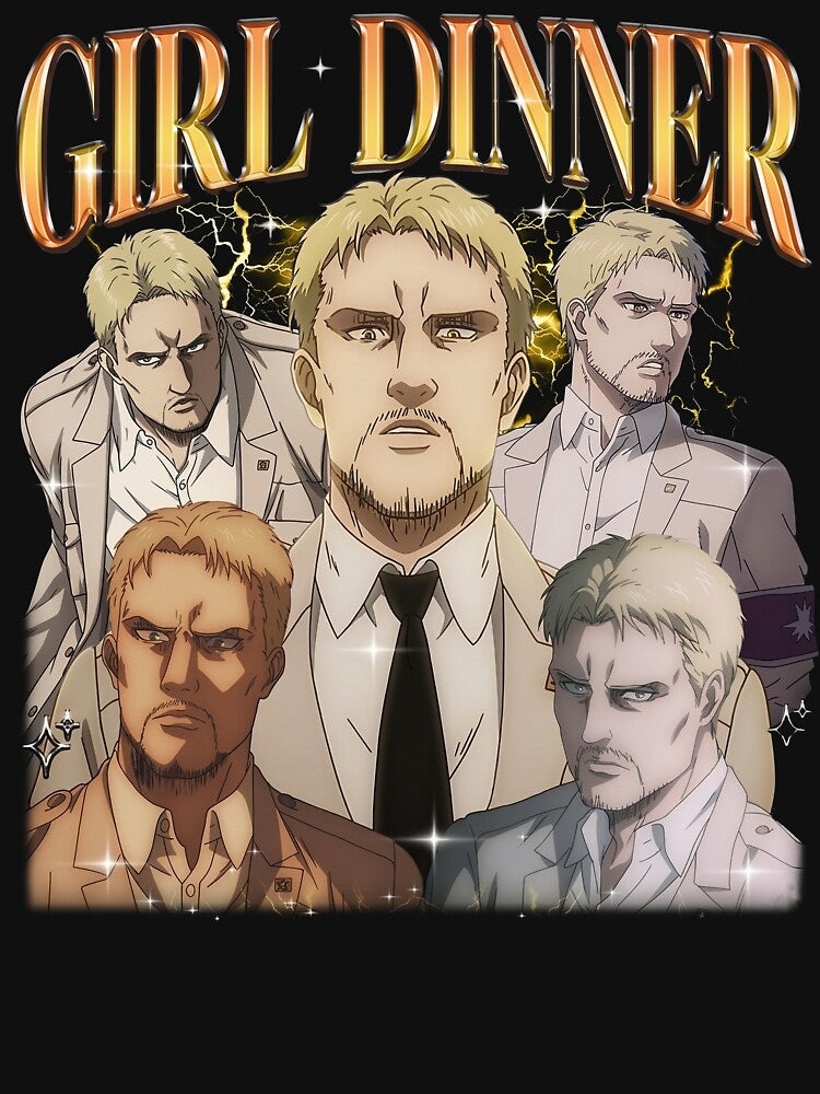 Girl Dinner Reiner Braun Funny Anime Meme by jinajinawoodood