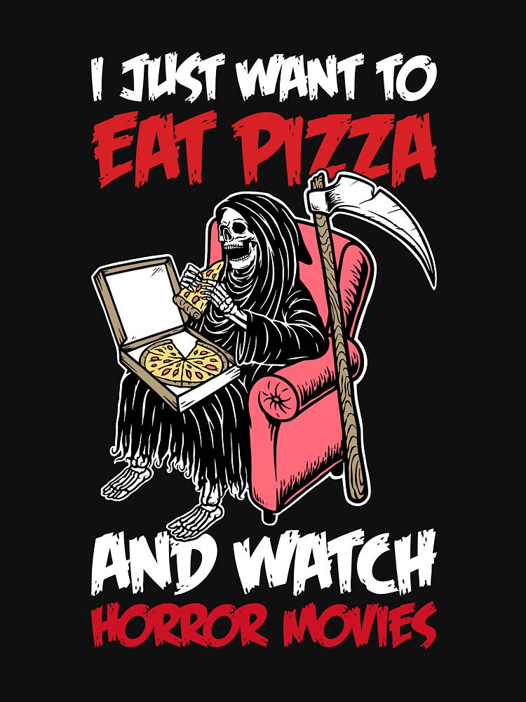 Eat Pizza and Watch Horror Movies by ArtMeetsPizza