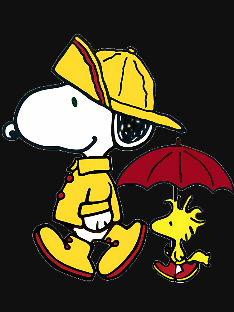 Yellow Raincoat And The Woods Peanuts by MerchQueDesigns