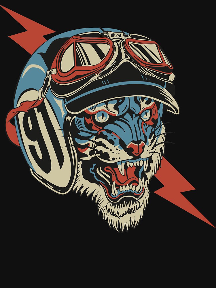 Tiger motorcyclist by Bloodymercy