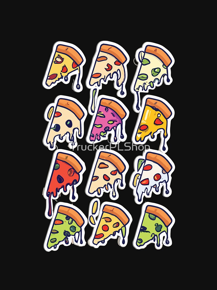 Cute triangle of pizza set by TruckerPLShop