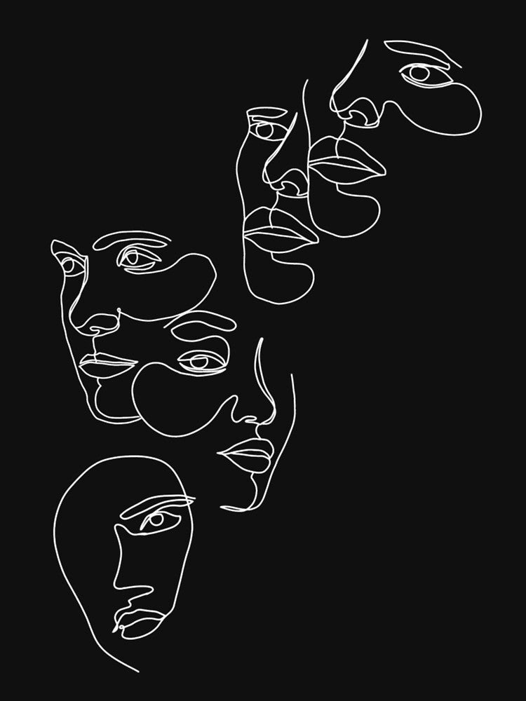 One Line Art Faces. Continuous Line Drawings of Minimalist and Abstract Faces. by auaigepauov72