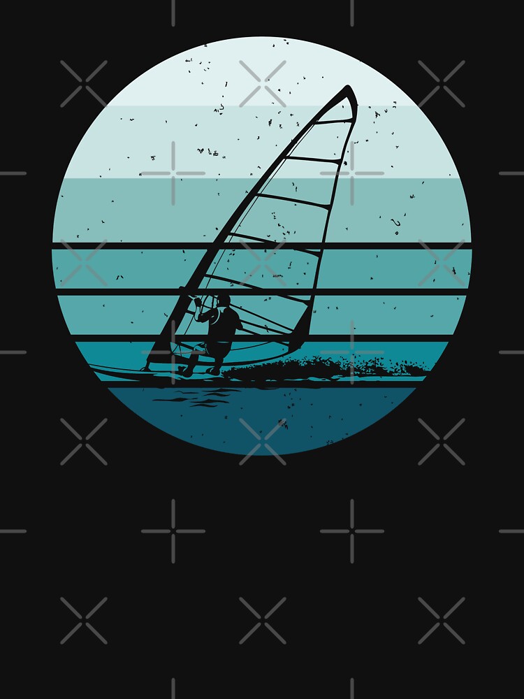 Windsurf, Windsurfing - Vintage Style Blue Sun by EstelleStar