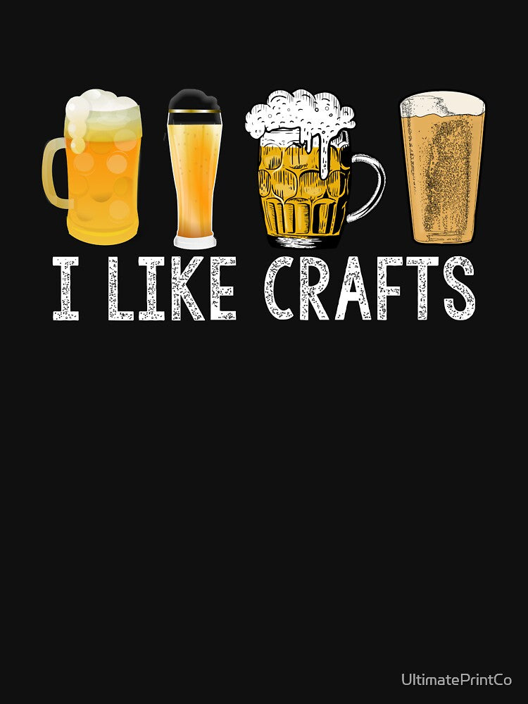 Retro Craft Beer Gift, I Like Crafts, Gift For Craft Beer Drinker by UltimatePrintCo