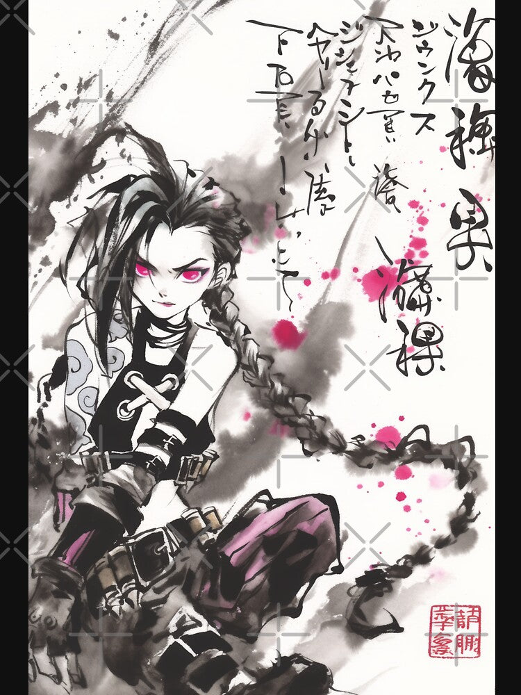 Jinx Sumi-e by AnimeArsenalPrints