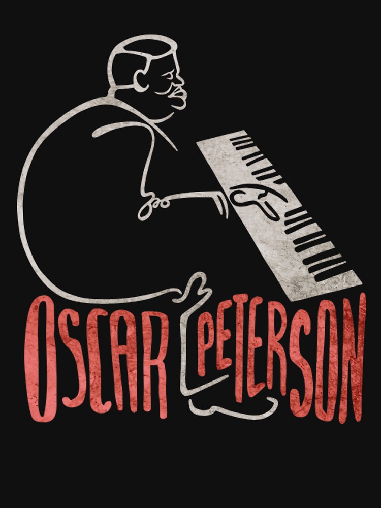 Oscar Peterson Jazz Piano Minimal Line Design by bullnizomona