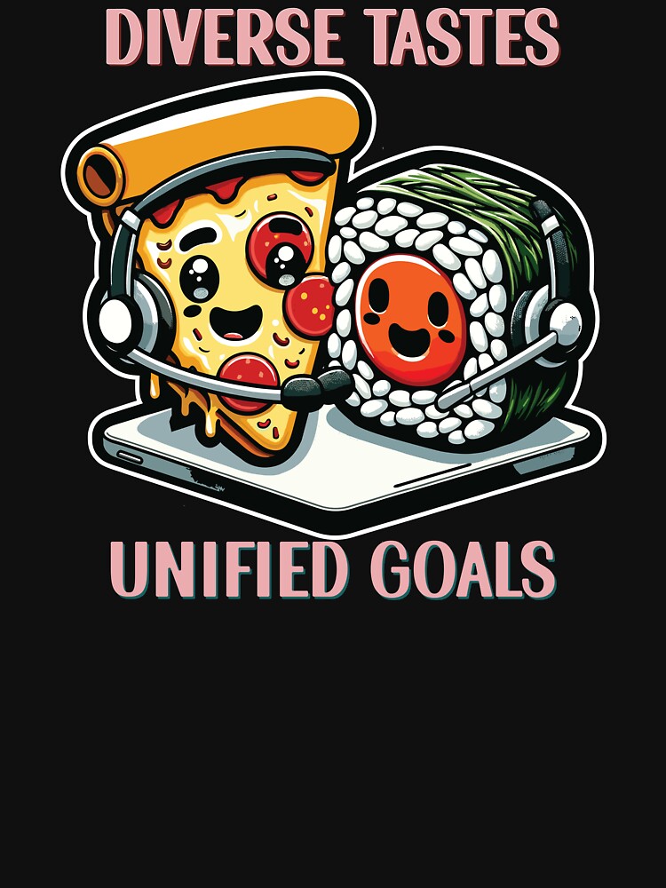 "Culinary Coalition" - Pizza and Sushi workplace humor by PrintMastery