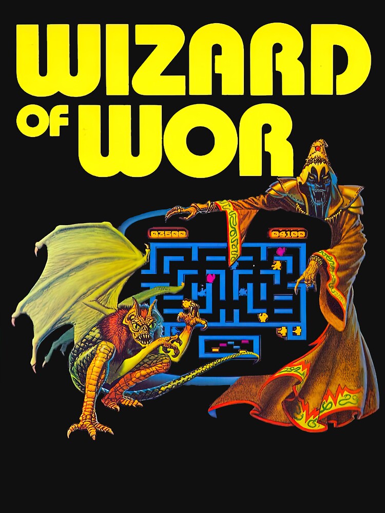 Wizard of Wor Retro Game Cover by Retr0Tshirts
