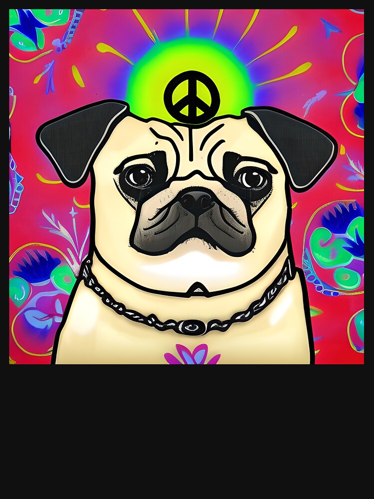 Peace Pug - Cartoon Pug by pugmom4