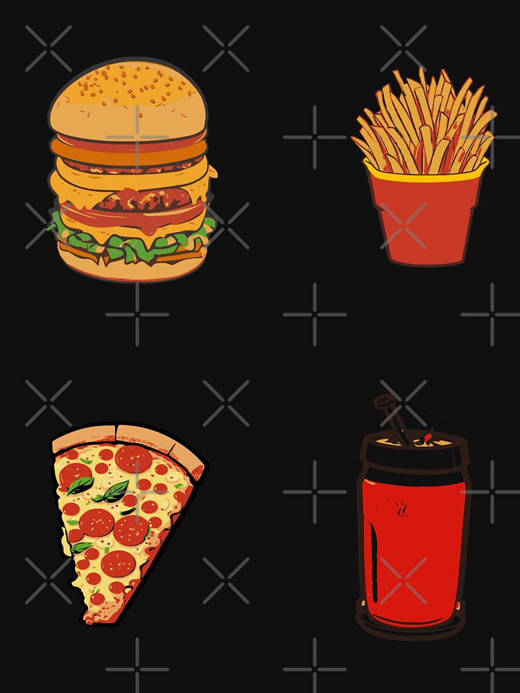 Combo Burger - Fast Food Favorite by FridPix