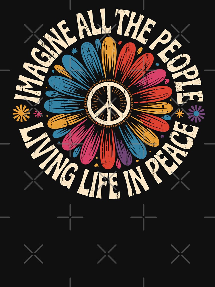 Imagine All The People Living Life In Peace by Artsyclick