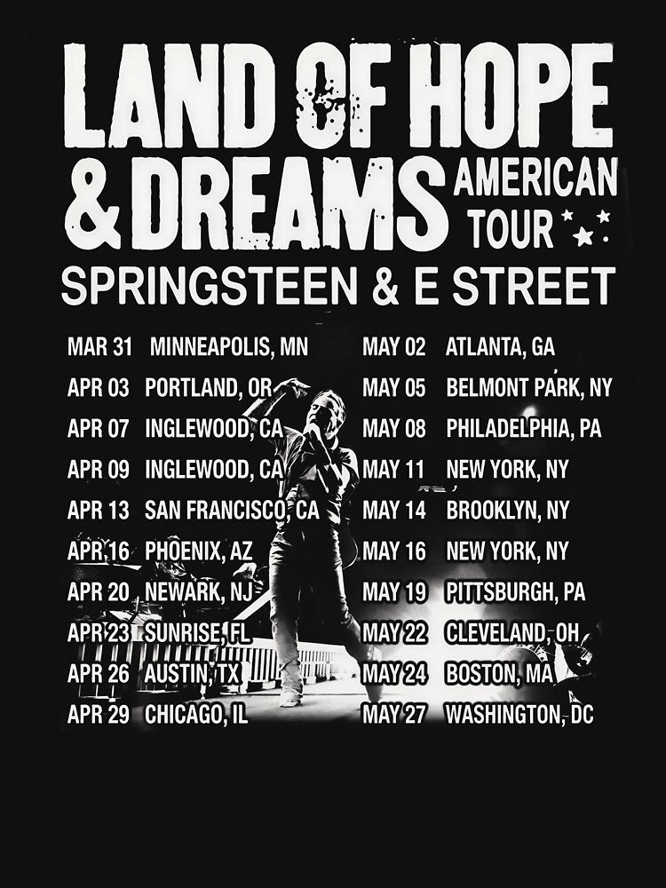 Bruce Springsteen Tour 2026, Bruce Springsteen Land Of Hope & Dreams Tour, Bruce Springsteen Fan Gift, Bruce Springsteen by jimfarrepo