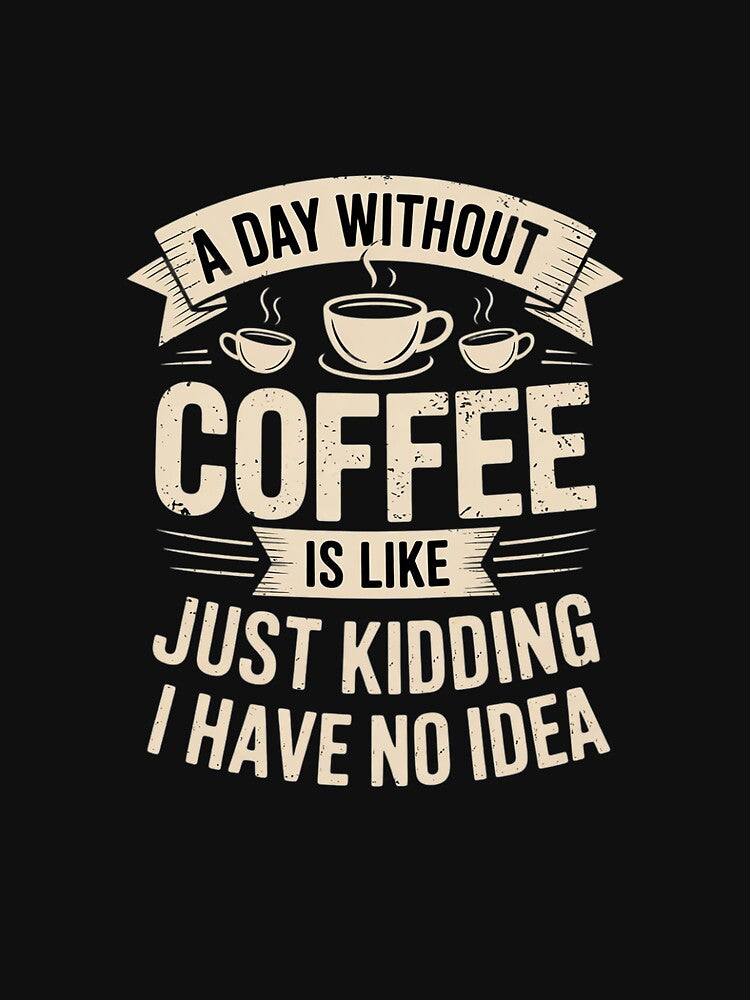 Coffee A Day Without Coffee is Like Just Kidding by DigitaldeligArt