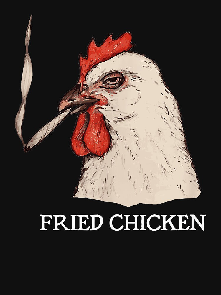 Fried Chicken Ironic Chicken Humor Farm Animal Lover by SanTiOmal