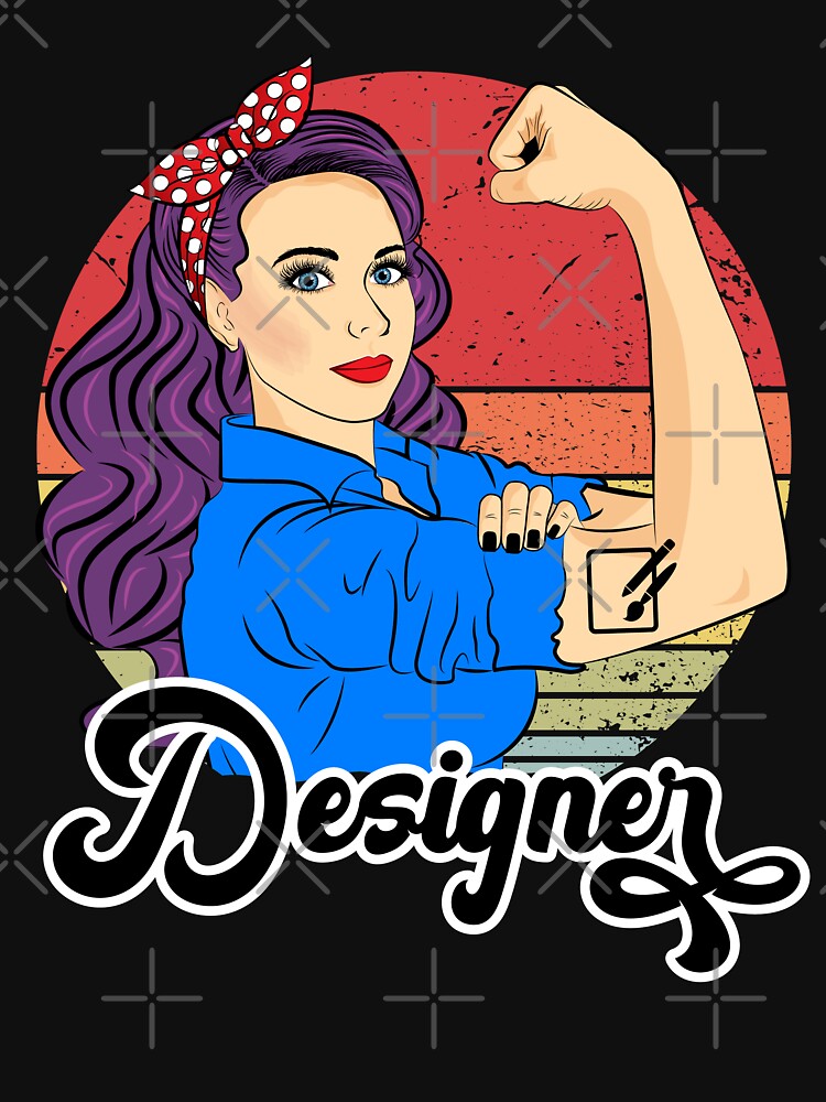 Designer Vintage Retro Strong Woman by ZNOVANNA