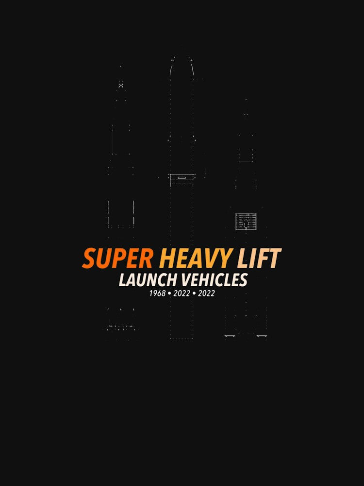 Saturn V  Starship  SLS - Super Heavy Lift Launch Vehicles T-Shirt_32307492 by gidget-gadget