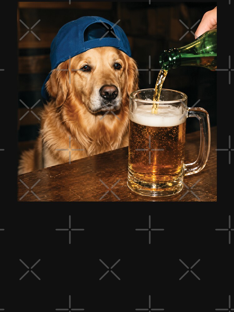 Golden Retriever Drinking Beer Funny Dog Meme by Vonravenn