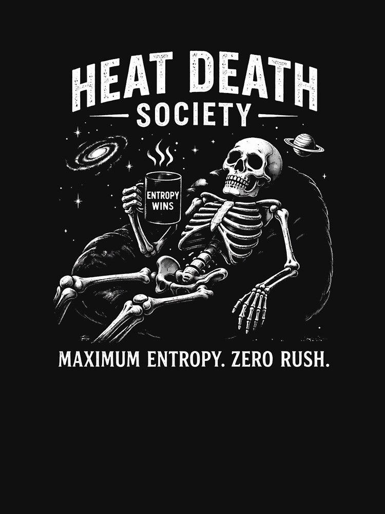 Heat Death Society Shirt, Entropy Wins, Maximum Entropy Zero Rush, Physics Humor, Science Meme T-Shirt, Dark Academia Tee by RollFuzzy