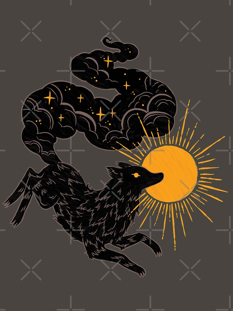 Black Wolf Eclipse by michelledraws