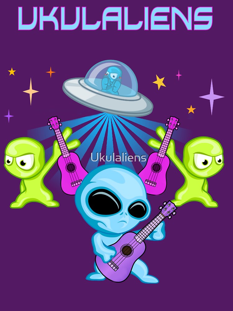 Ukulaliens Ukulele Club Original Logo With Text by Ukulaliens