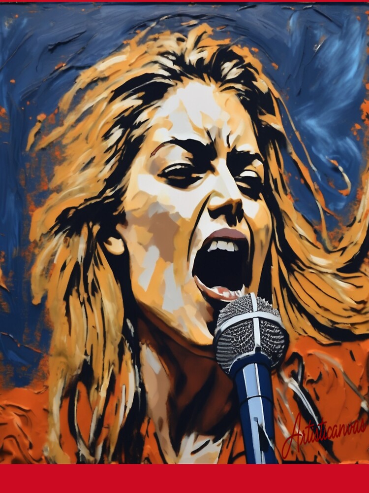 Vibrant Punk Portrait Mia Zapata Microphone by Artisticanvas