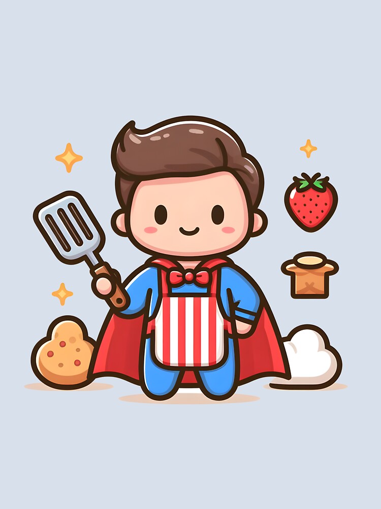 Kawaii Superhero With Apron by CanvasCutie