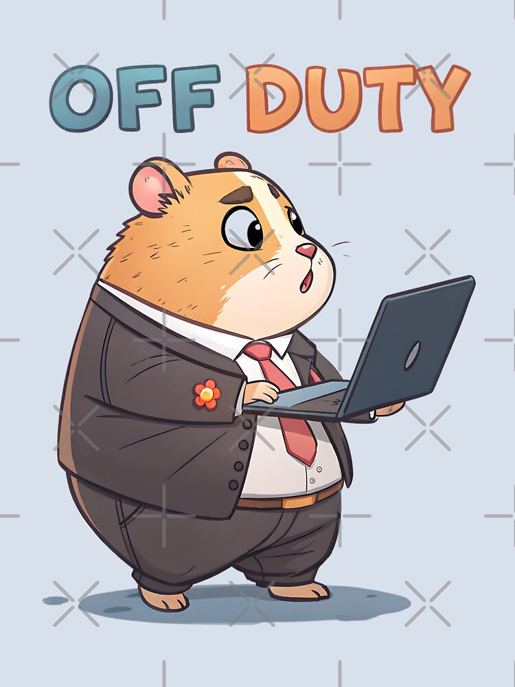 Off Duty Hamster – Funny Work Break Office Humor by Taans-Creation
