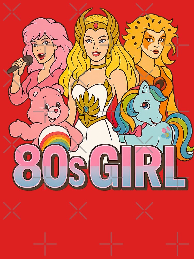 80s Girl Kidcore Retro Throwback Vintage Cartoon Ladies Tribute by 90snerd