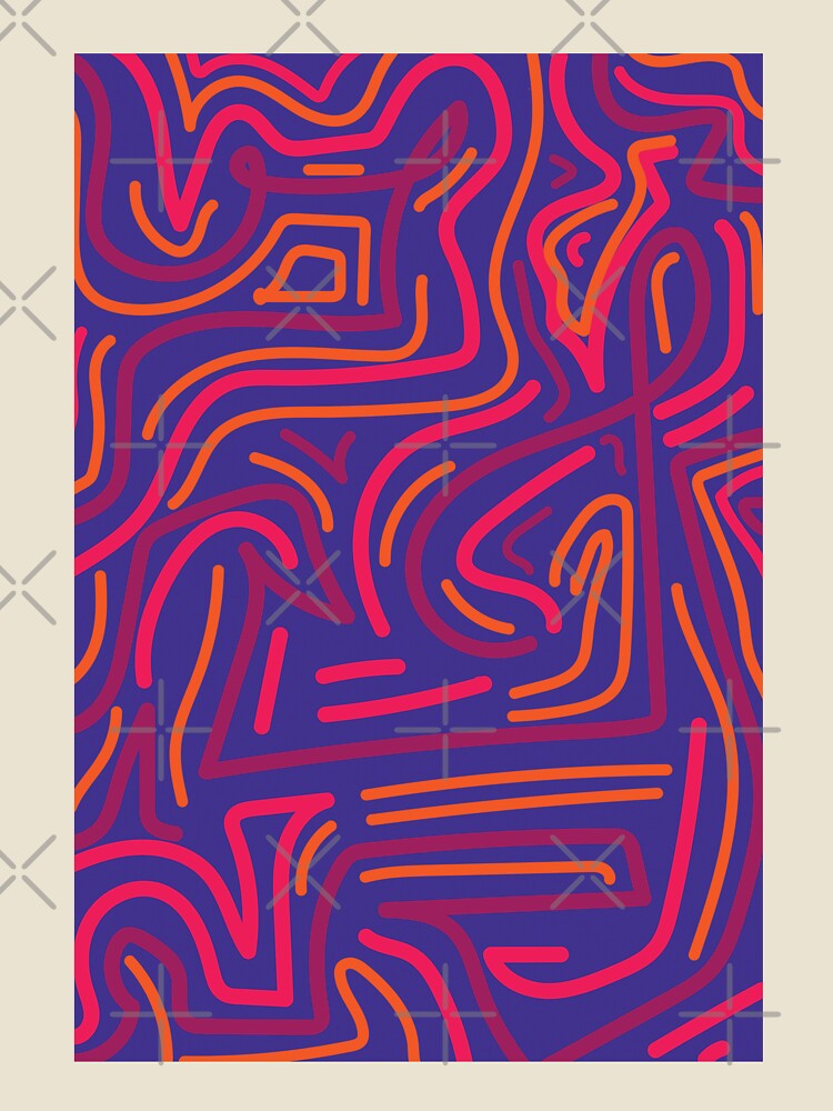 90s movie theater inspired funky swirling pattern- Gimik by studioarchive