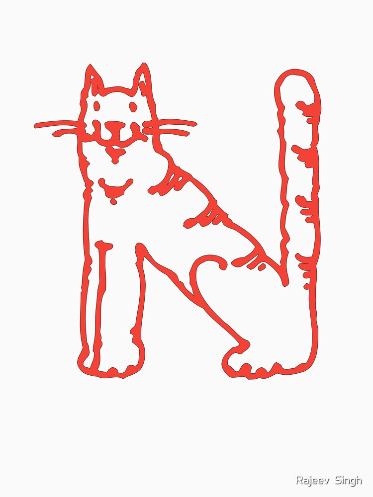 Cat Initial Monogram N by Rajeev  Singh