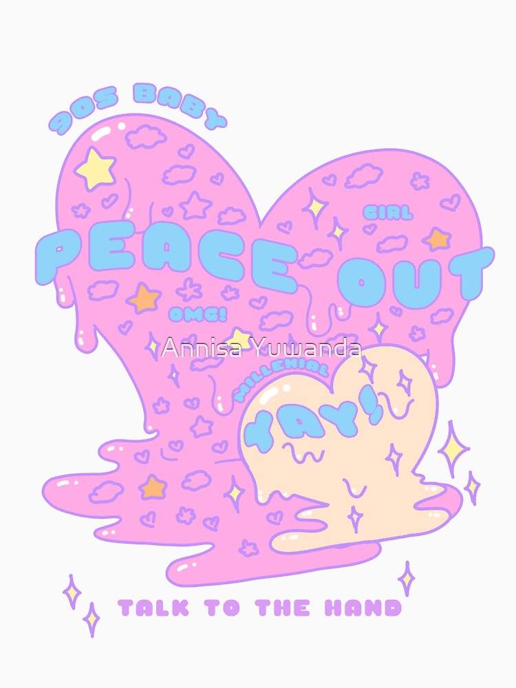 Cute Pastel Color Retro Aesthetic 90s Baby Melted Heart Quotes by Annisa Yuwanda