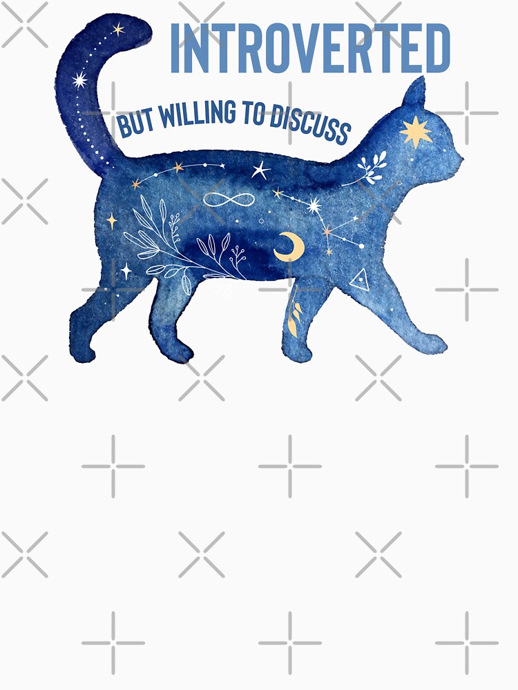 Introverted But Willing To Discuss Cats Funny Gifts For Cat Lover Introvert by nquestiaa