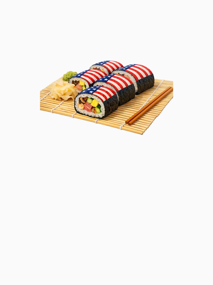 Maki Flags – USA | Sushi Flag Pop Art (Large Print Edition) by mikawaya studio