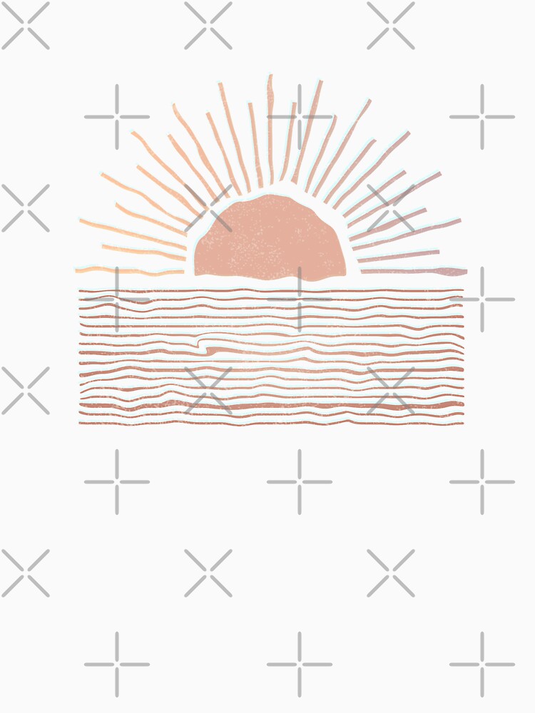 Sunset Landscape | Sunrise Vintage Modern Boho Art by EarthBoho