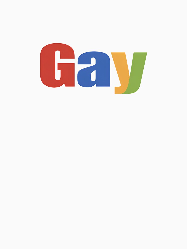 Fun Ebay Logo GAY Lesbian Pride Rainbow Queer LGBTQ Novelty Happy Humor by Space Ghettos