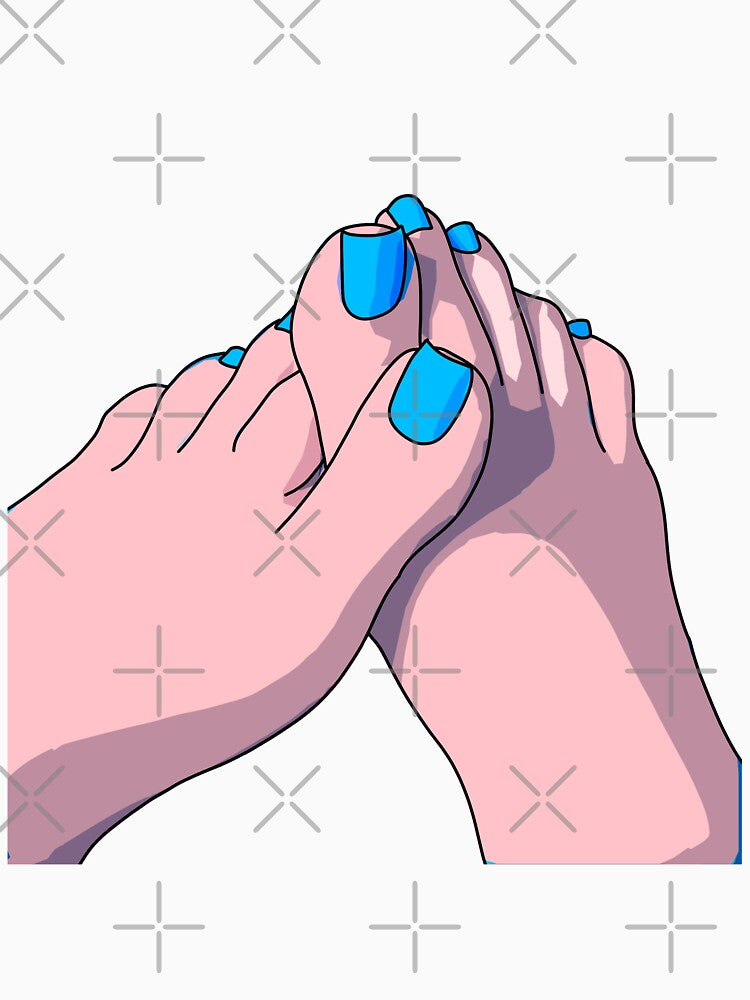 Toes Blue Neon by SeeS-